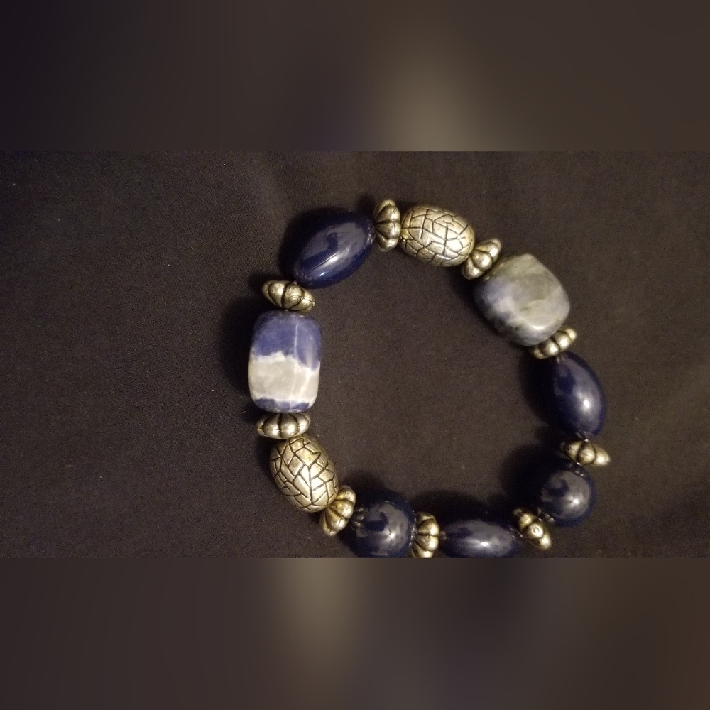 Bundle- Navy blue bracelet and summer skirt with top. Bundle style together. - Picture 2 of 3